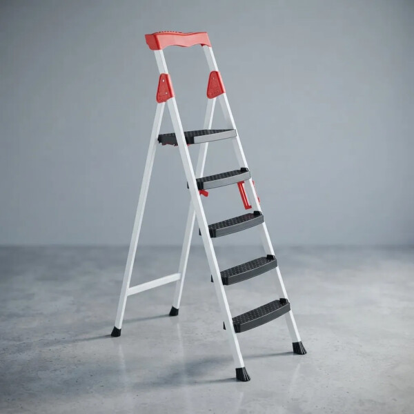 Escalera Metálica Plegable 4+1 Con Plataforma Zln1659 ESCALERA ZILAN ZLN1659