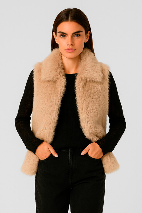 Chaleco Pop Beige Claro