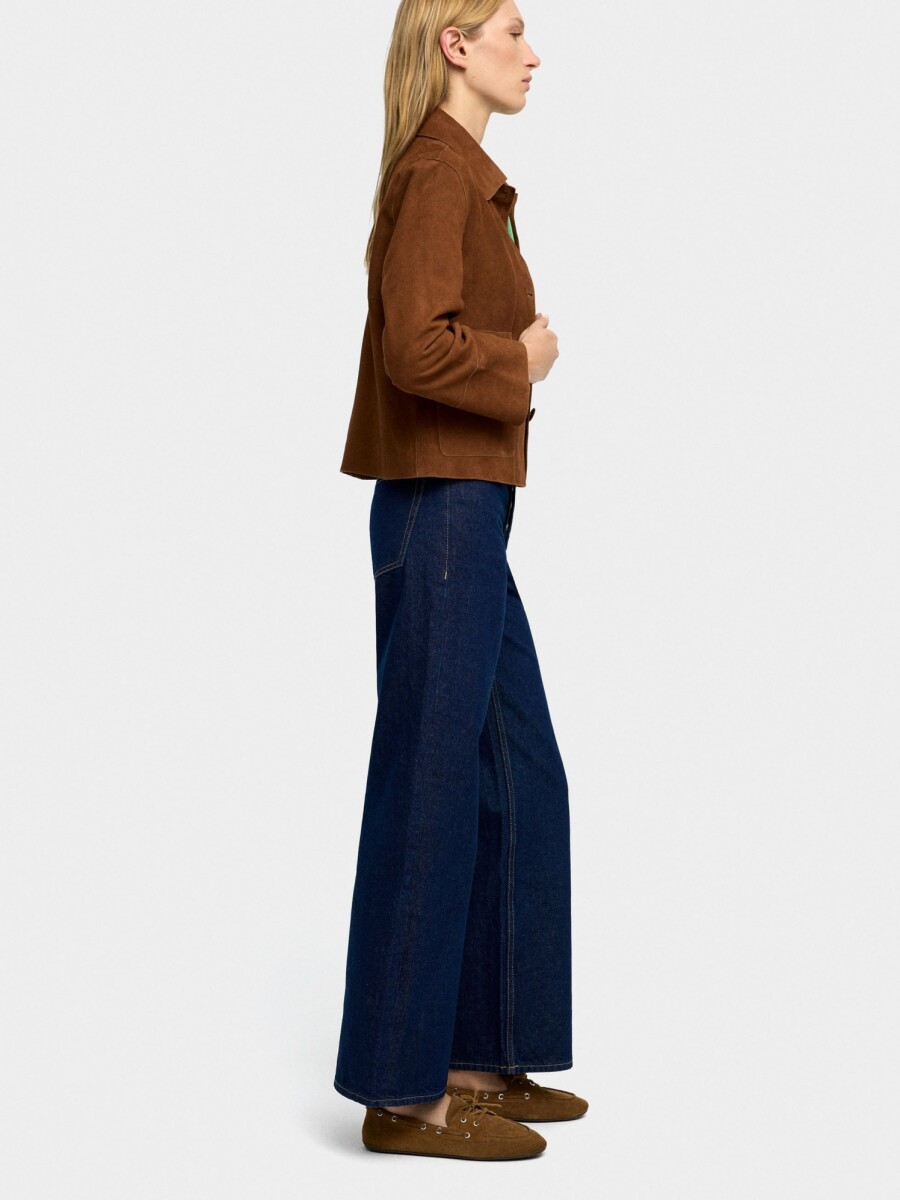 Pantalón Vaquero Recto De 100% Algodón azul