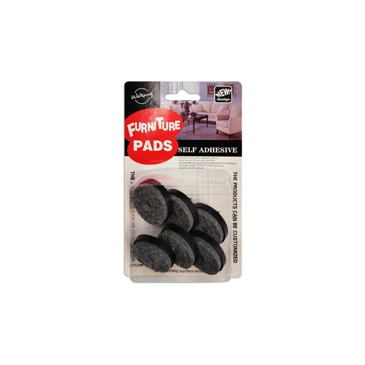 PROTECTOR PARA MUEBLES CON TORNILLO X6 - GRIS 
