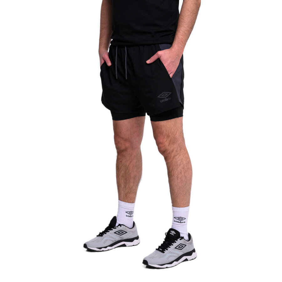 Short de Hombre Umbro Training Negro - Gris