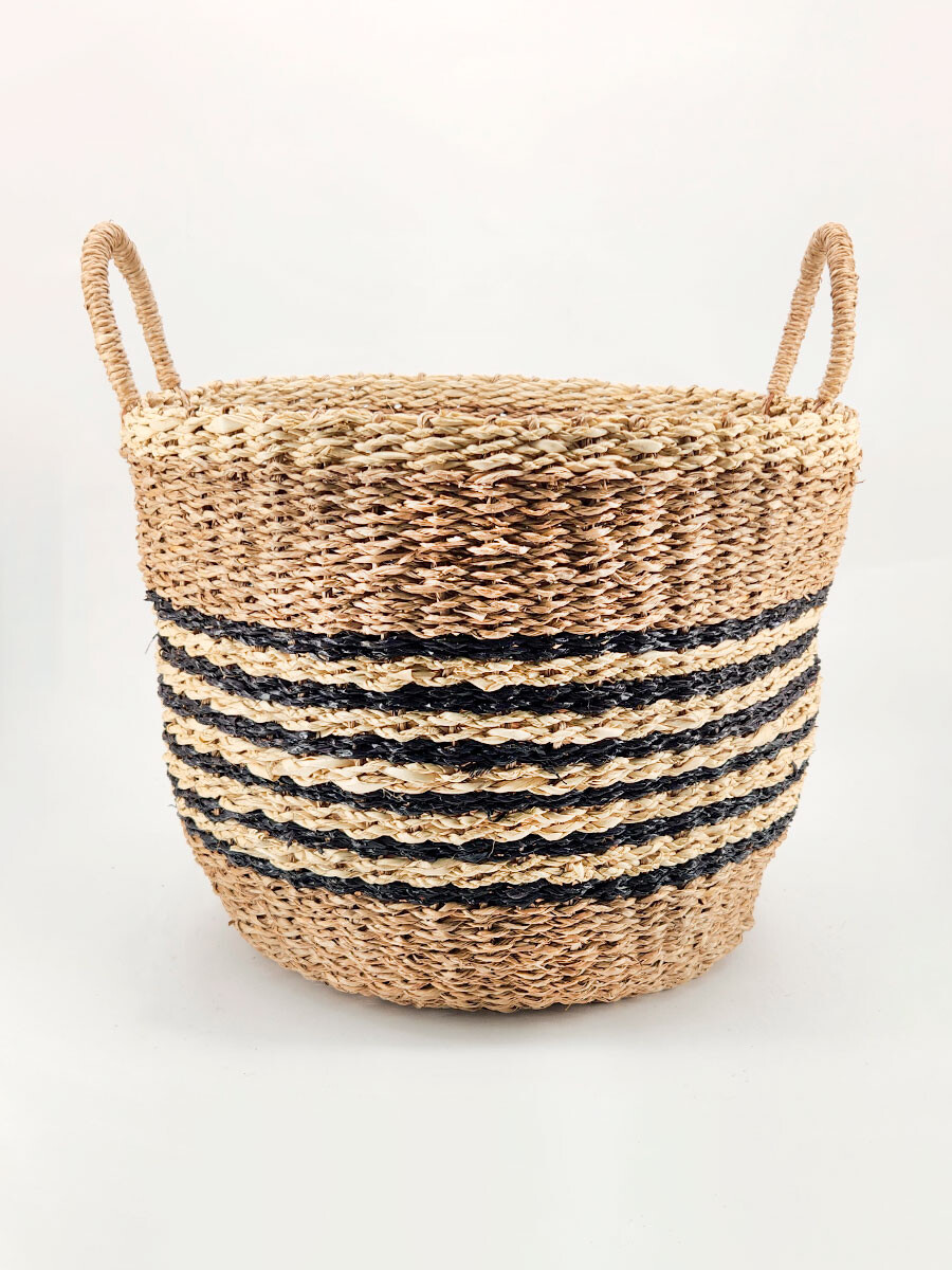 CANASTO RAYAS CON ASAS - MARRON 