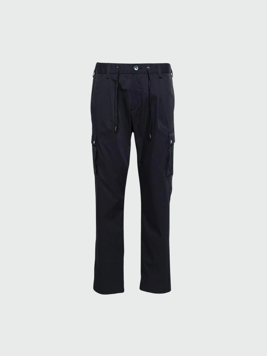 Herno - Pantalón cargo de algodón elastizado Azul