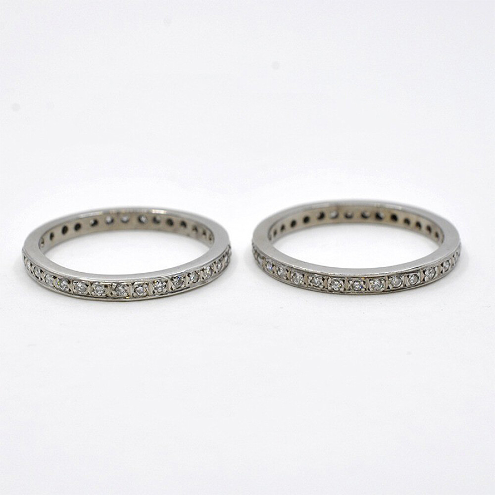 Anillo Sin Fin En Oro Blanco 18K Y Brillantes Anillo Sin Fin En Oro Blanco 18K Y Brillantes