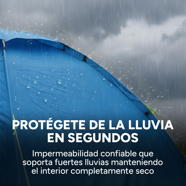 Carpa Camping Iglu Impermeable Mosquitero 2X2 Mts 2 Personas Color Azul