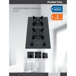 ANAFE A GAS-2 HORNALLAS-PARRILLA HIERRO FUNDIDO-ENC.-ELCT.-KIT GAS acero inoxidable