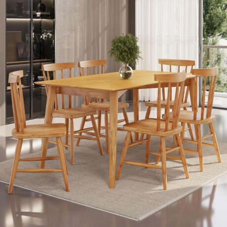 Juego de comedor 6 Sillas Udine Natural