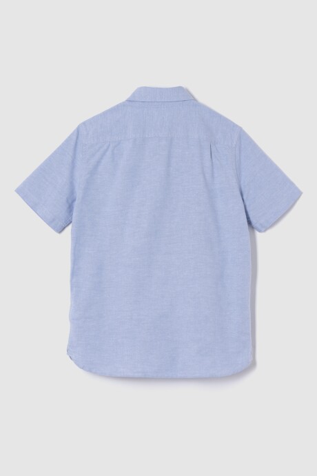 Camisa Oxford Manga Corta Niño Blue Opal 420