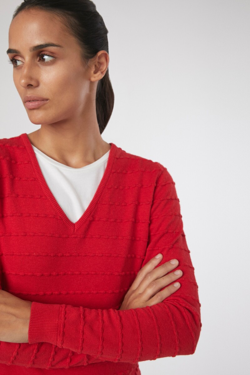 Sweater con estructura rojo