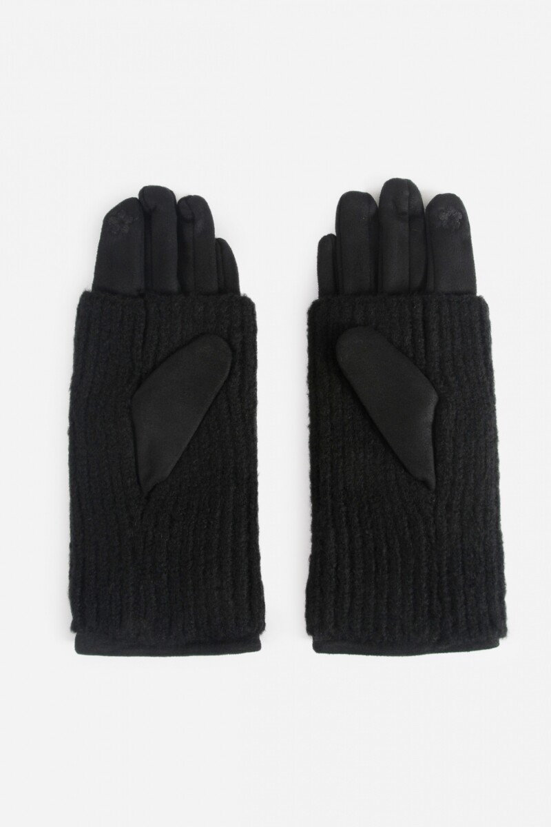 Guantes combinados negro