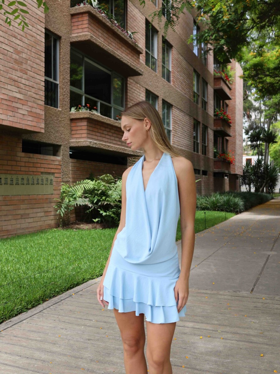 VESTIDO IRIS - CELESTE 