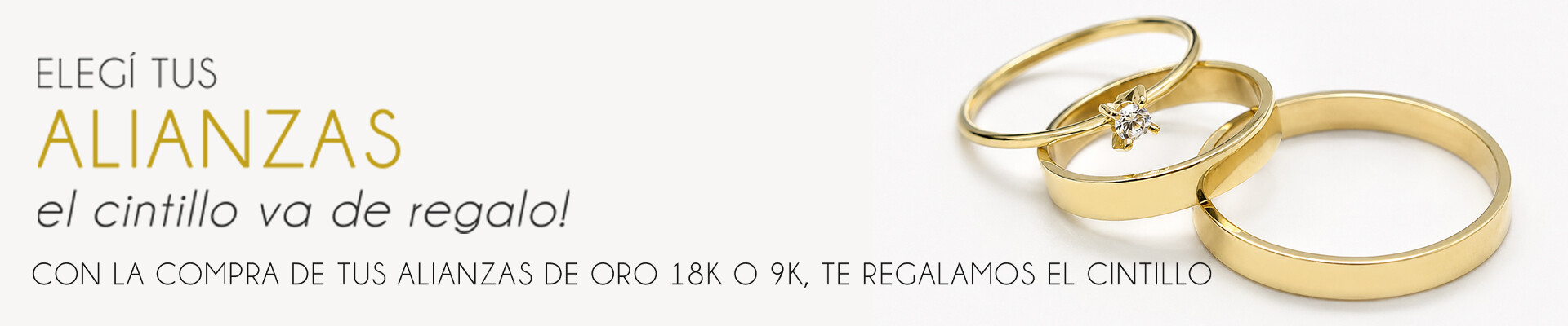 PROMOCIÓN ALIANZAS CON CINTILLO DE OBSEQUIO