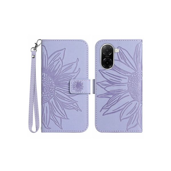 Flip cover para Xiaomi Redmi A5 diseño girasol color violeta Flip Cover Para Xiaomi Redmi A5 Diseño Girasol Color Violeta