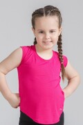Remera Deportiva para Niñas. Fucsia