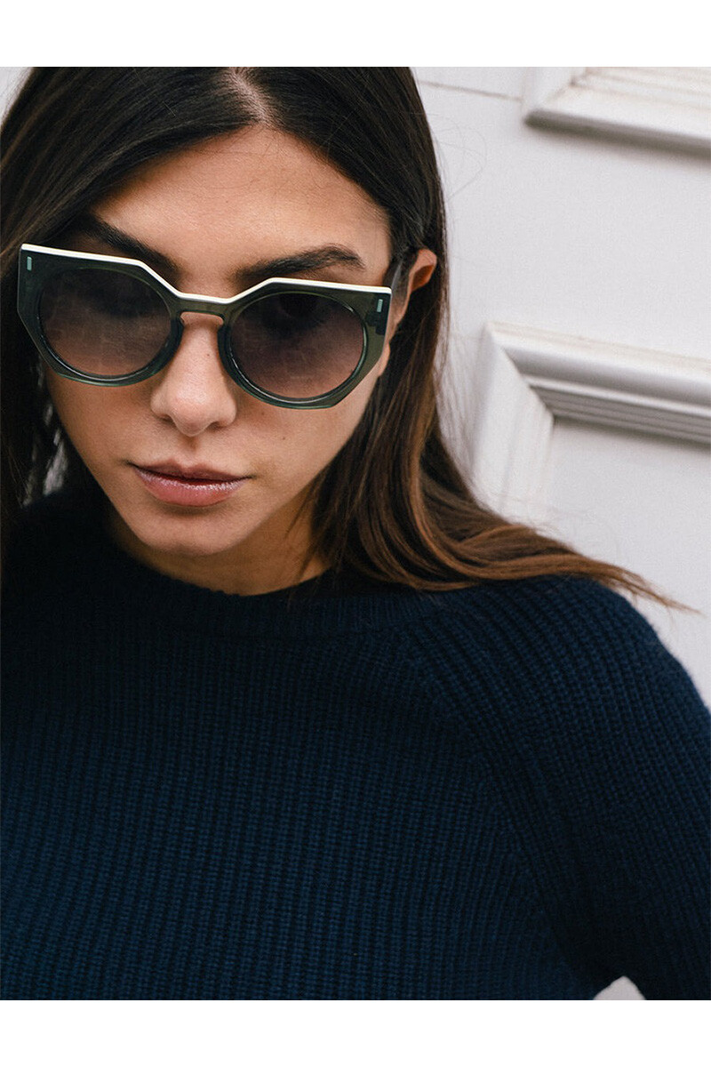 Lentes Tiwi Venus Crystal Green-beige Top Line With Green Grad