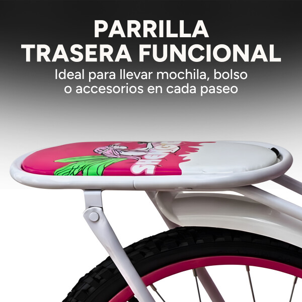 Bicicleta infantil Shengdi Rodado 18 Canasto Parrilla Hadas Color Rosa Oscuro