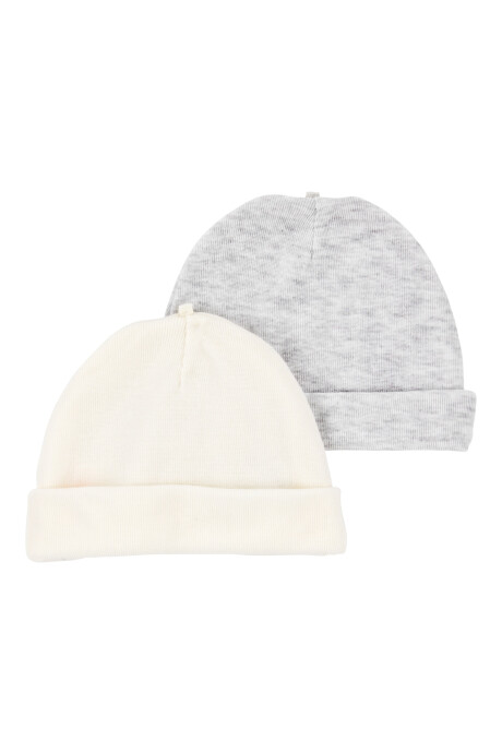 Pack dos gorros de poliéster, neutros Sin color