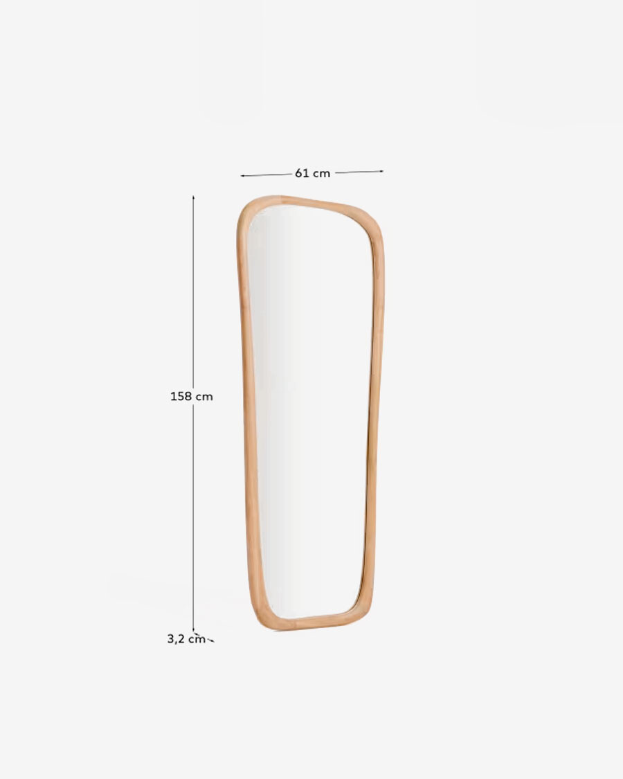 Espejo Alura de madera de teca 158 x 61 cm FSC