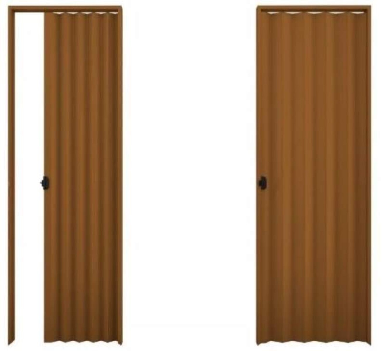 Puerta Plegable De Pvc Color Marron 1.10x2,10 