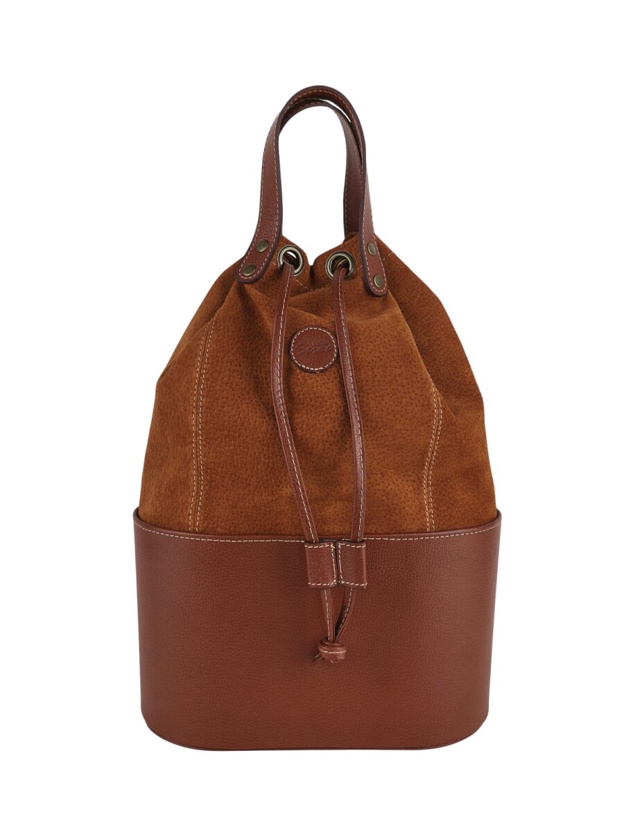 Matera bolso con división en cuero - Oxido 