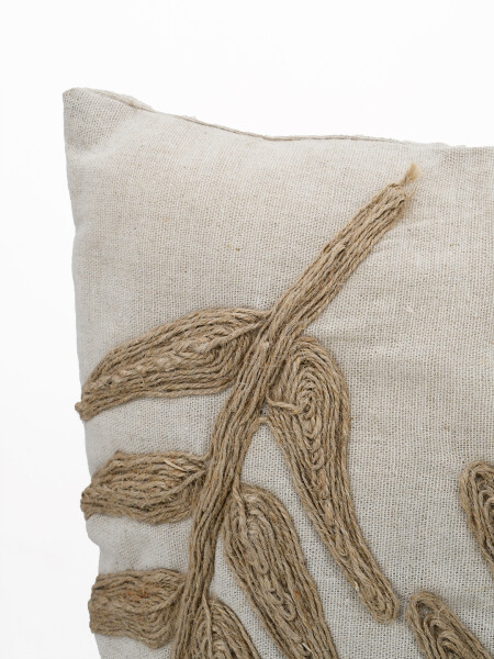 ALMOHADON BORDADO HOJAS PALMA VISON