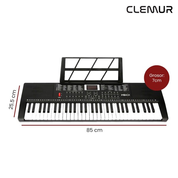 Organo Teclado Musical piano 61 Teclas Microfono 200 Tonos Ritmos Imback Itm008 Color Negro Organo Teclado Musical piano 61 Teclas Microfono 200 Tonos Ritmos Imback Itm008 Color Negro