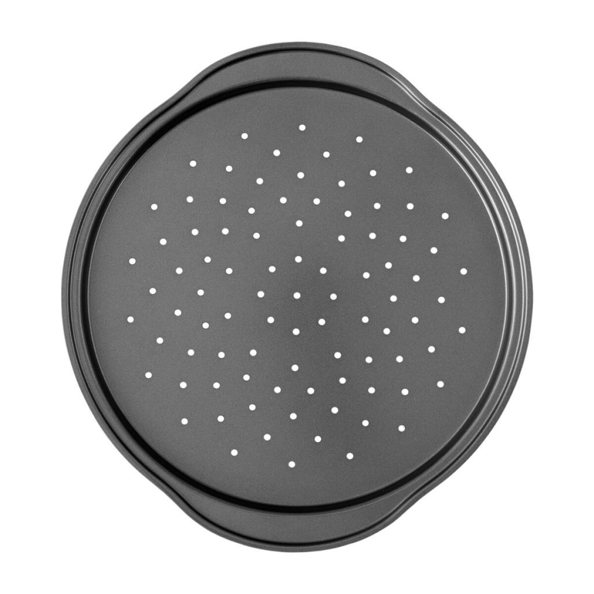 ASADERA PIZZA D33/H1.8CM FONDO PEROFORADO GRIS ANT 