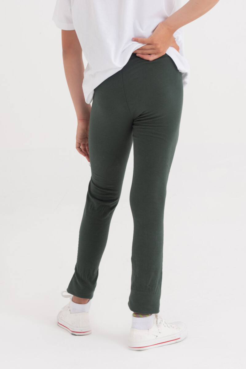 Legging deportiva larga con felpa Verde