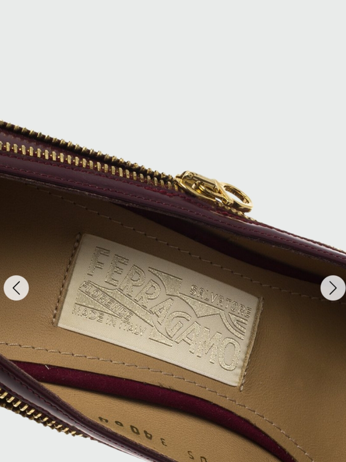 Salvatore Ferragamo, Calzado de cuero, RORY Bordó