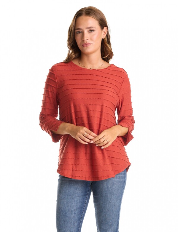 Blusa Crinkle TERRACOTA
