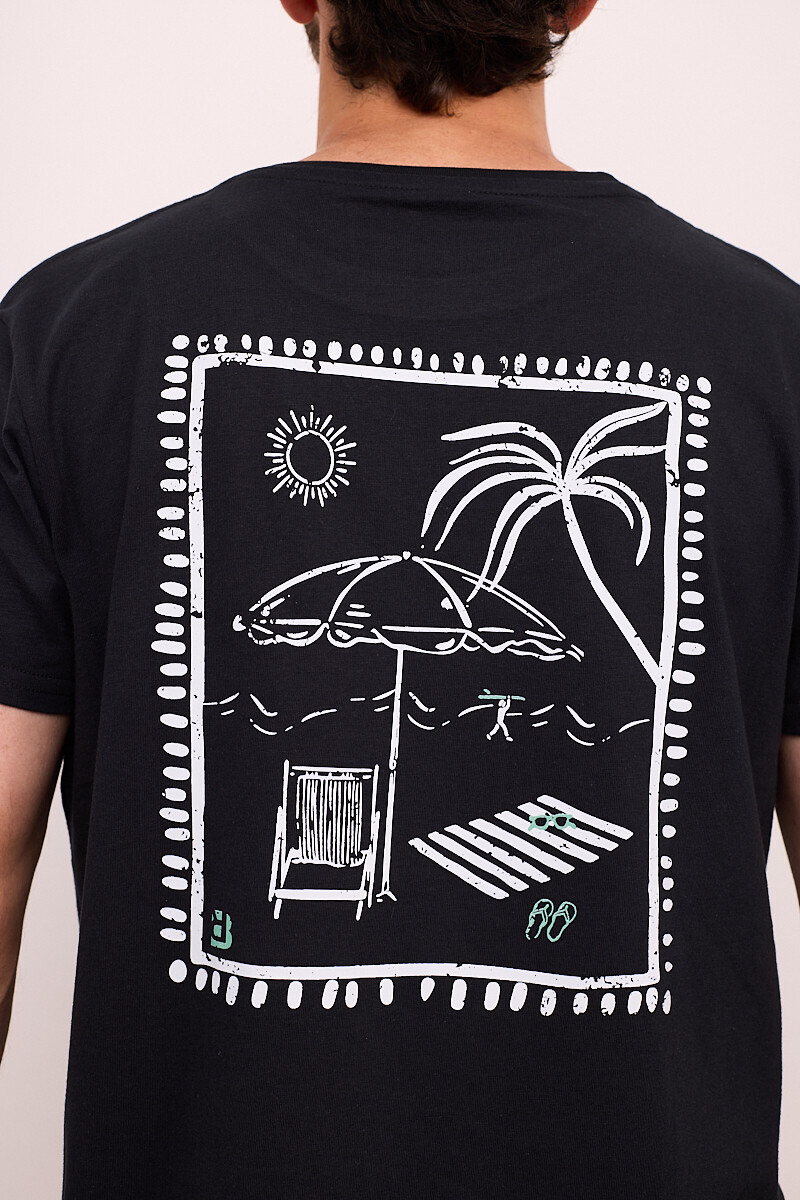 Camiseta Oversize Playa Brixton Negra
