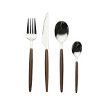 SET 24 PIEZAS CUBIERTOS MANGO MADERA "LISBOA" SET 24 PIEZAS CUBIERTOS MANGO MADERA "LISBOA"