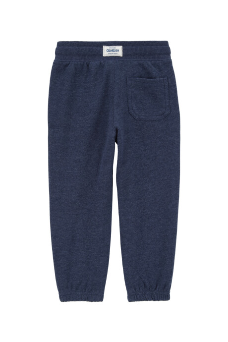 Pantalón deportivo de algodón, con logo, azul marino Sin color