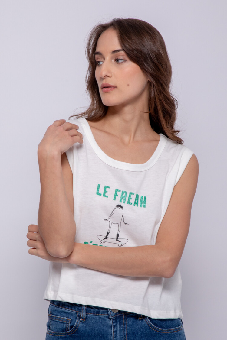 MUSCULOSA LE FREAK Blanco