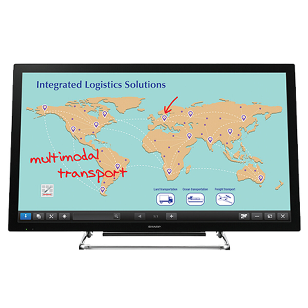 Pantalla Interactiva Sharp 40" Pnl-401c 