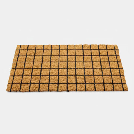 Alfombra Puerta Entrada Felpudo Coco Goma 40X60 Cuadriculado