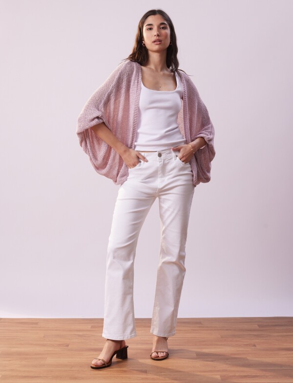 Cardigan Calado LAVANDA CLARO