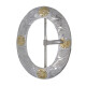 Hebilla de plata y oro oval Hebilla de plata y oro oval