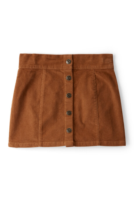 Pollera de pana, marrón Sin color