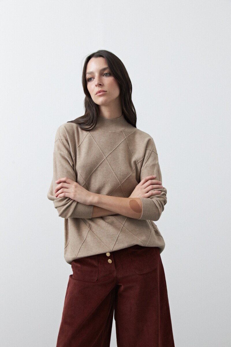 POLERA JAVAIOLA - Beige Melange 