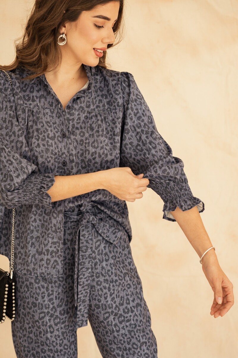 CAMISA EMILY LEOPARD DENIM CAMISA EMILY LEOPARD DENIM