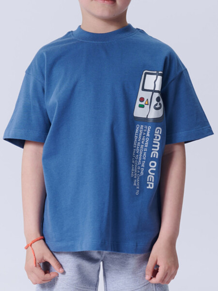 Remera algodón Gamer Azul