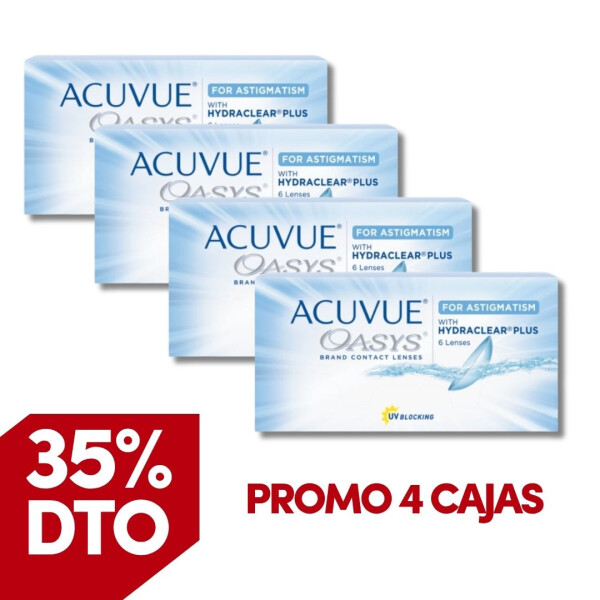 Acuvue Oasys Tórico - PROMO 4 Cajas Acuvue Oasys Tórico - Promo 4 Cajas