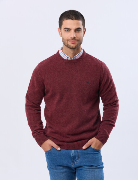 BUZO DE LANA Bordo oscuro