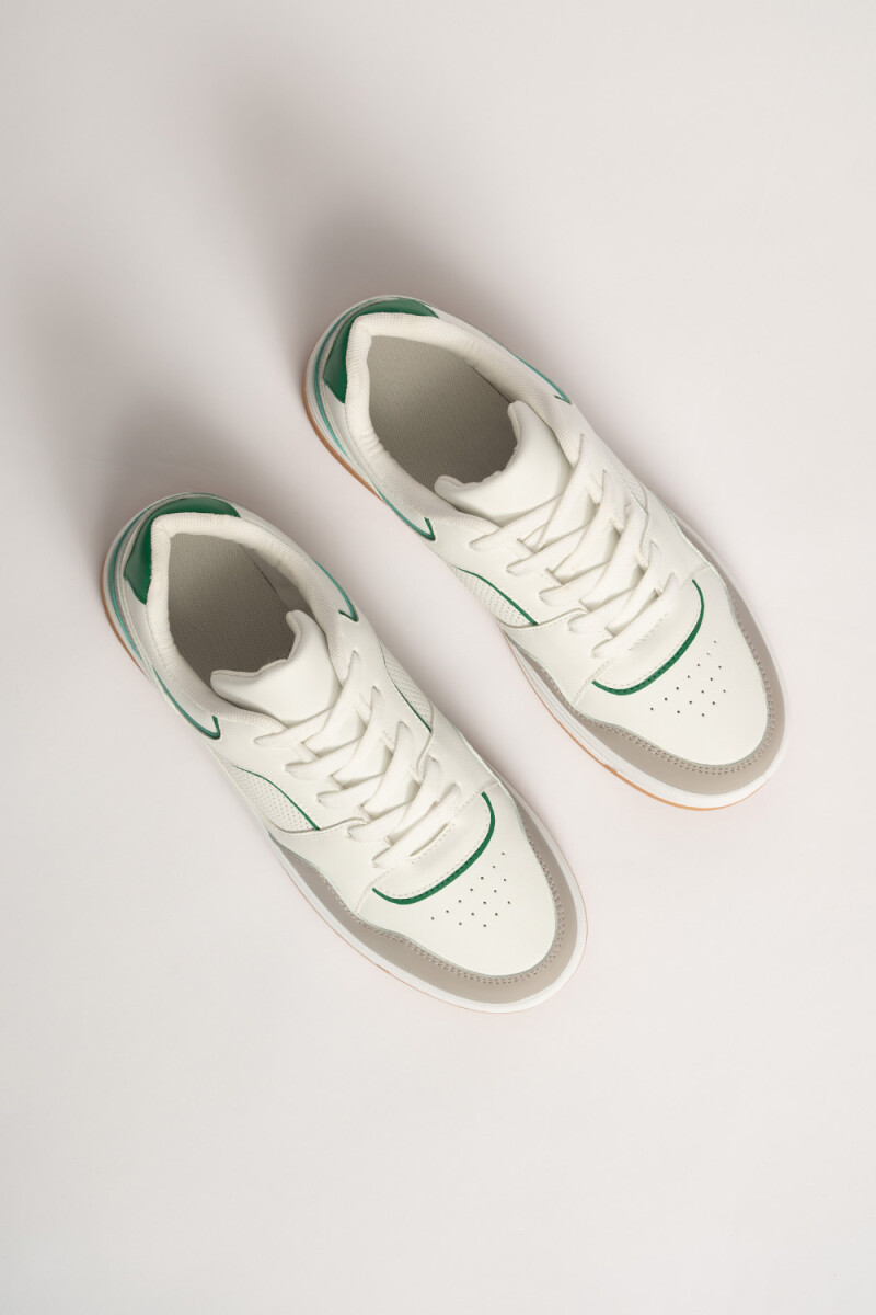 Zapatilla deportiva acordonada Blanco