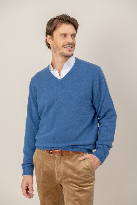 Sweater V neck Blue