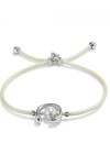 PULSERA DE HILO CREMA CON PERLA SHELL FORNITURA BAÑADA EN PLATA DE LEY. Pulsera