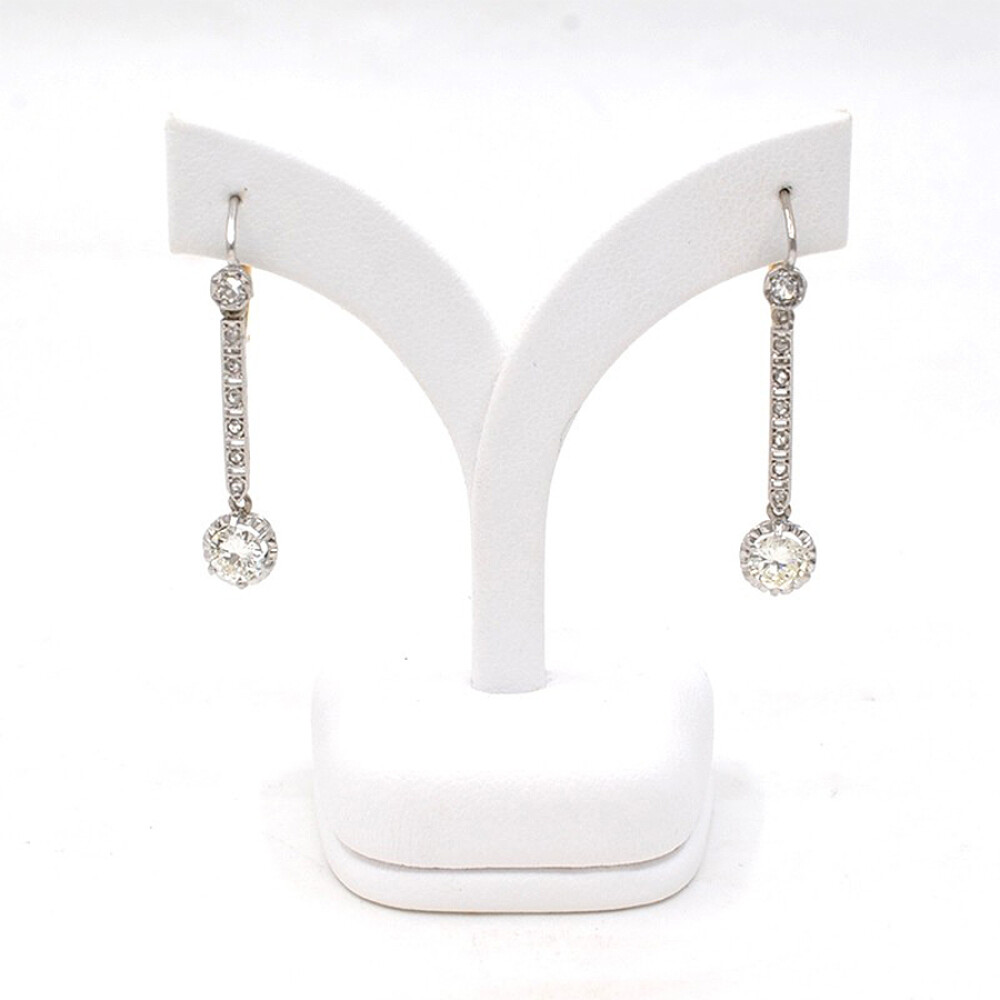 Caravanas Antiguas En Oro 18K, Brillantes Y Diamantes Caravanas Antiguas En Oro 18K, Brillantes Y Diamantes