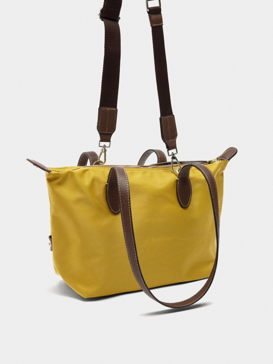 Bolso Shopper De Nylon S mostaza