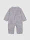Pijama De Cuadro Vichy Gris Azulado